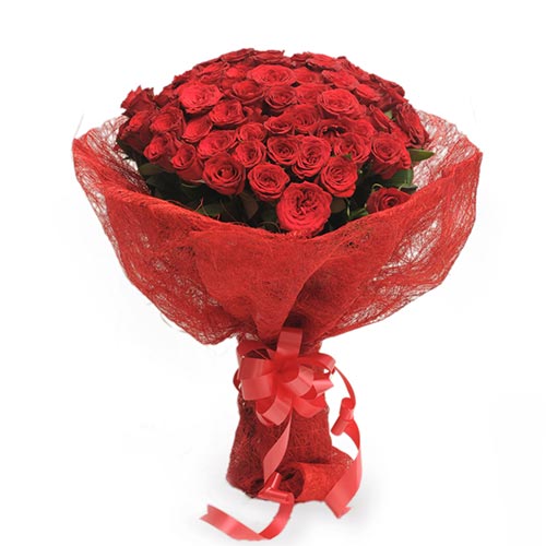 40 red rose bunch